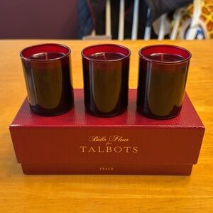 Belle Fleur for Talbots, Trio Votives. New in box